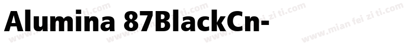 Alumina 87BlackCn字体转换